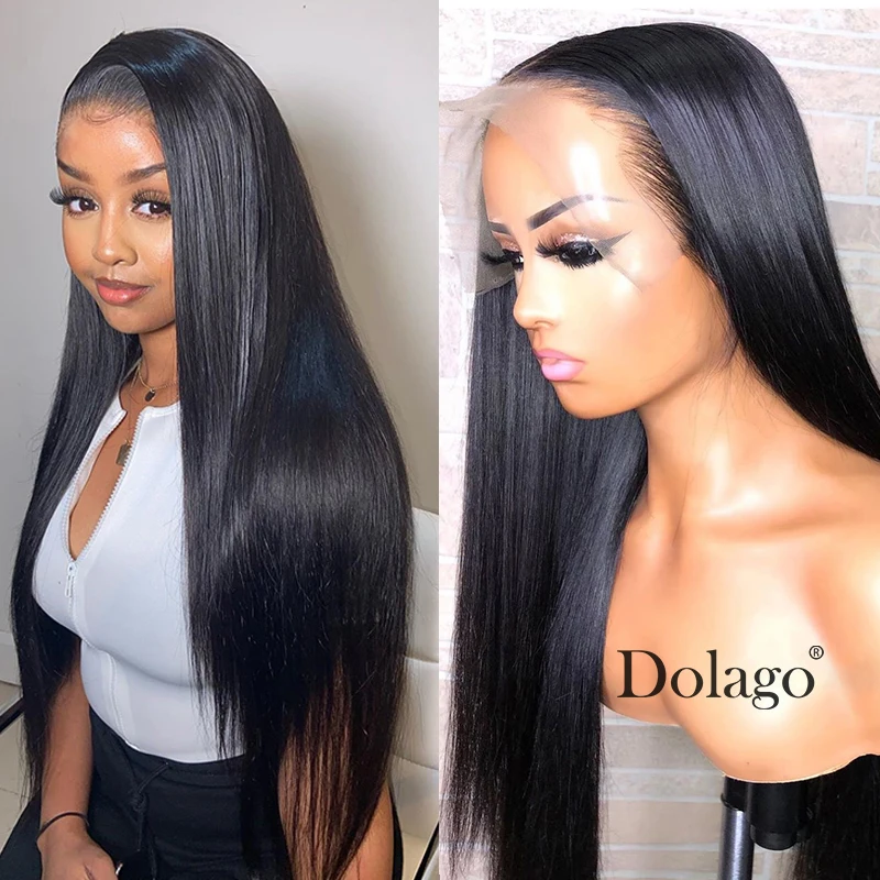 density straight glueless lace front human